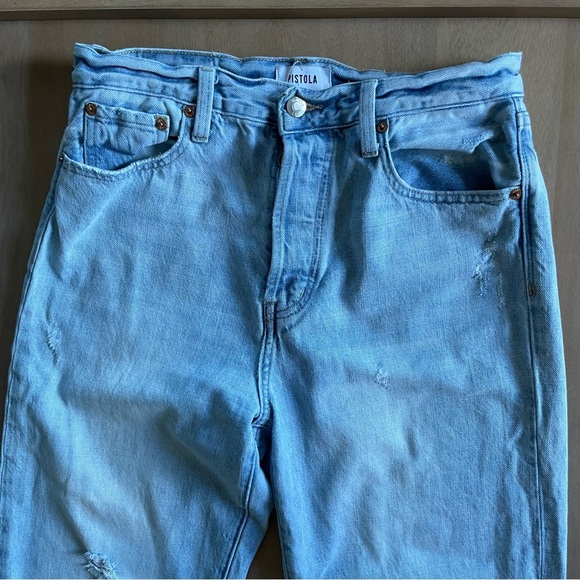 Pistola Light Blue Distressed Cassie Straight Leg Jeans - Picture 7 of 15